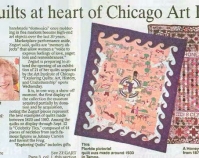 Zegart quilts at heart of Chicago Art Institute Show The Courier-Journal March 14, 2004  Courtesy of Shelly Zegart