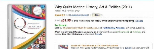 Why Quilts Matter: History, Art & Politics on Amazon.com