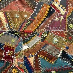 Wool Crazy Quilt (detail), c. 1900, unknown maker, Eastern United States