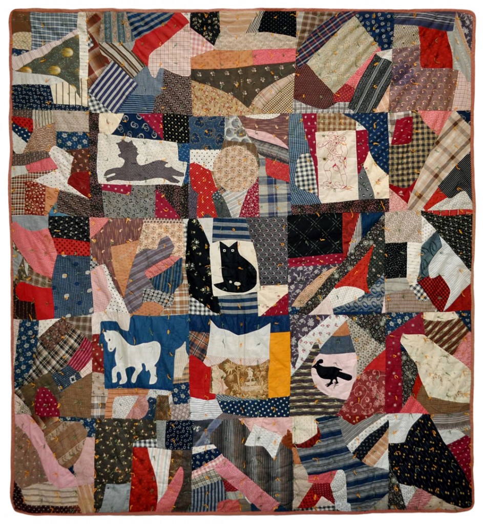 Black Cat Crazy Quilt by Nell Breyton of Edwards, Saint Lawrence, New York