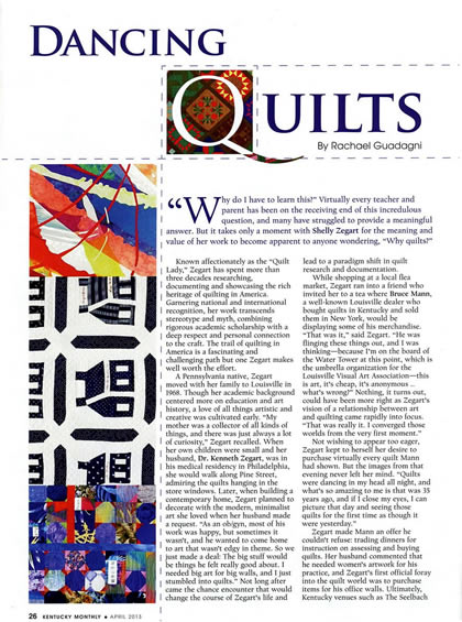 Dancing Quilts - Kentucky Monthly, April 2013