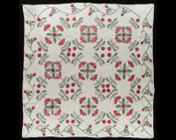 Floral Appliqué Maker unknown 1860 Cotton Collection of Shelly Zegart