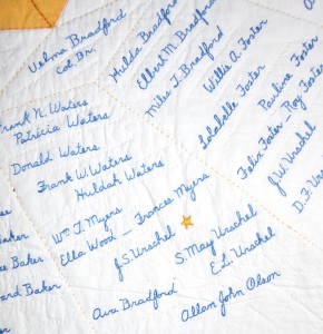 Inscribed Medallion Quilt (1931) - by American Legion Auxiliary, Capital Unit of Post #9, Salem (OR)